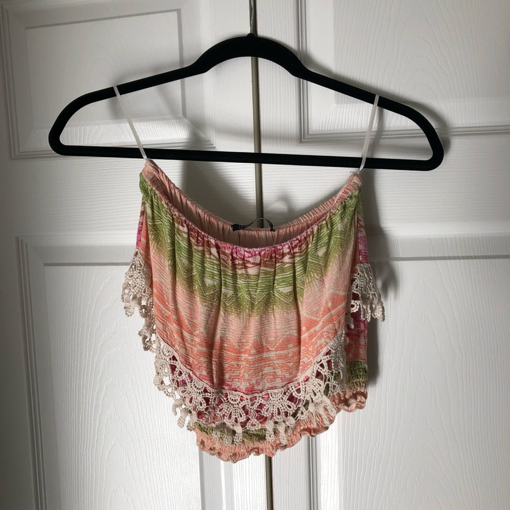 Strapless crop top